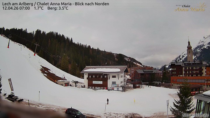 Archived image Webcam Lech (Chalet Anna Maria)