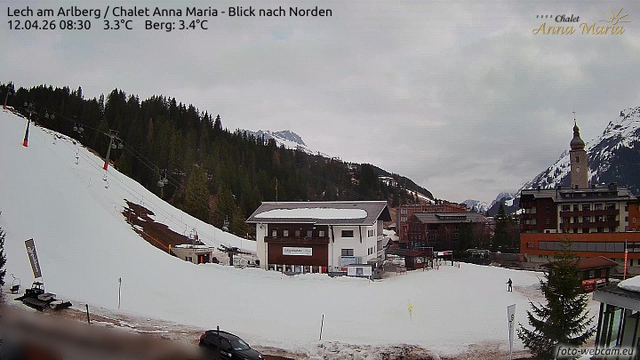 Archived image Webcam Lech (Chalet Anna Maria)