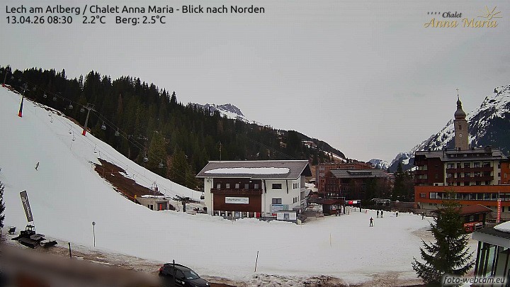 Archived image Webcam Lech (Chalet Anna Maria)