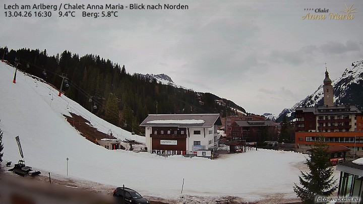 Archived image Webcam Lech (Chalet Anna Maria)