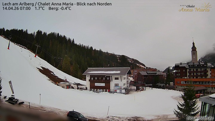 Archiv Foto Webcam Schlegelkopfareal, Lech