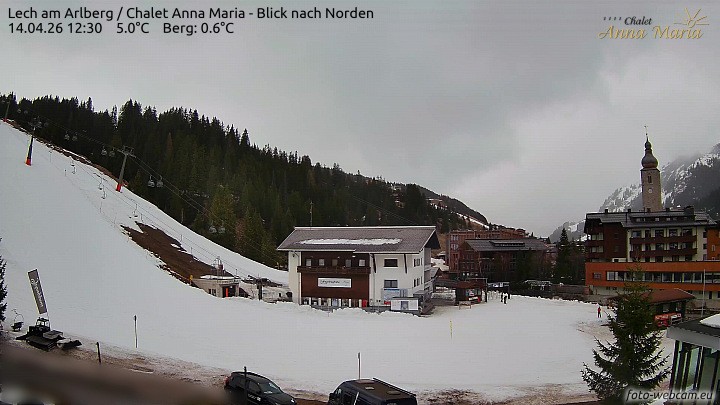 Archiv Foto Webcam Schlegelkopfareal, Lech