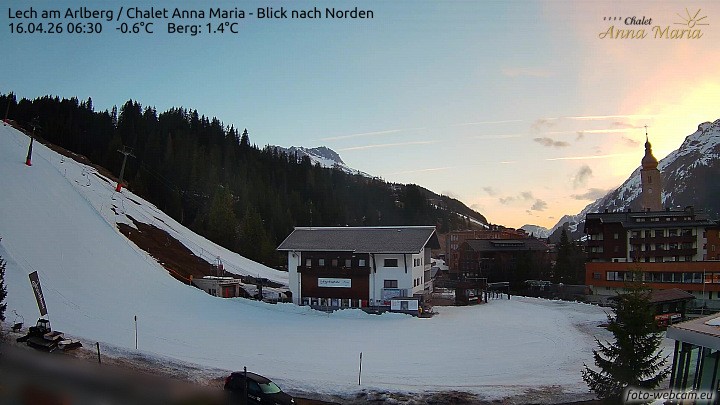 Archiv Foto Webcam Schlegelkopfareal, Lech