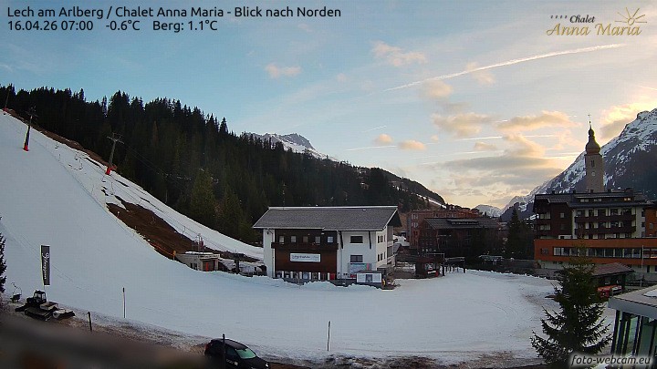 Archiv Foto Webcam Schlegelkopfareal, Lech