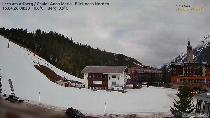 Archived image Webcam Lech (Chalet Anna Maria)
