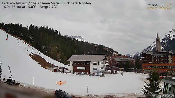 Archiv Foto Webcam Schlegelkopfareal, Lech