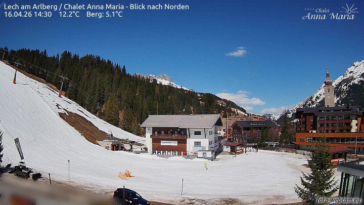 Archiv Foto Webcam Schlegelkopfareal, Lech