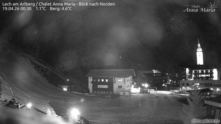 Archived image Webcam Lech (Chalet Anna Maria)