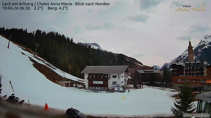 Archiv Foto Webcam Schlegelkopfareal, Lech