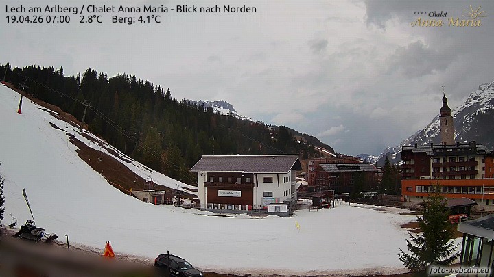 Archiv Foto Webcam Schlegelkopfareal, Lech