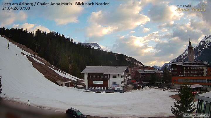 Archived image Webcam Lech (Chalet Anna Maria)