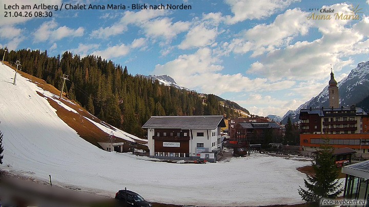 Archived image Webcam Lech (Chalet Anna Maria)