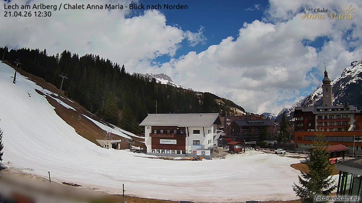 Archived image Webcam Lech (Chalet Anna Maria)