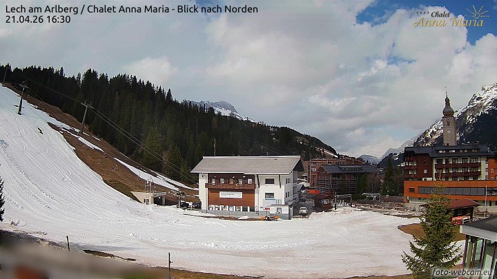 Archived image Webcam Lech (Chalet Anna Maria)
