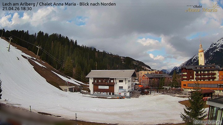 Archived image Webcam Lech (Chalet Anna Maria)
