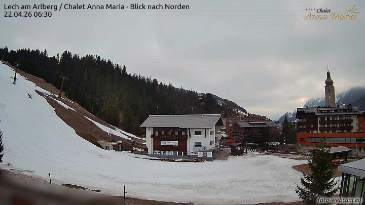 Archived image Webcam Lech (Chalet Anna Maria)