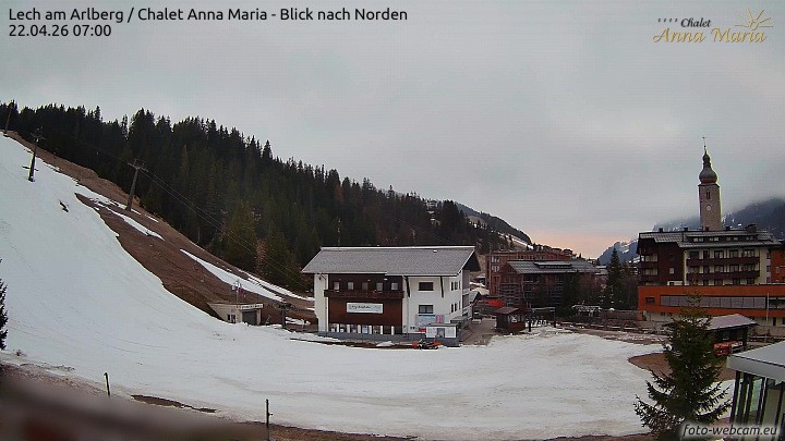 Archived image Webcam Lech (Chalet Anna Maria)