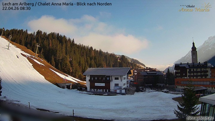 Archived image Webcam Lech (Chalet Anna Maria)