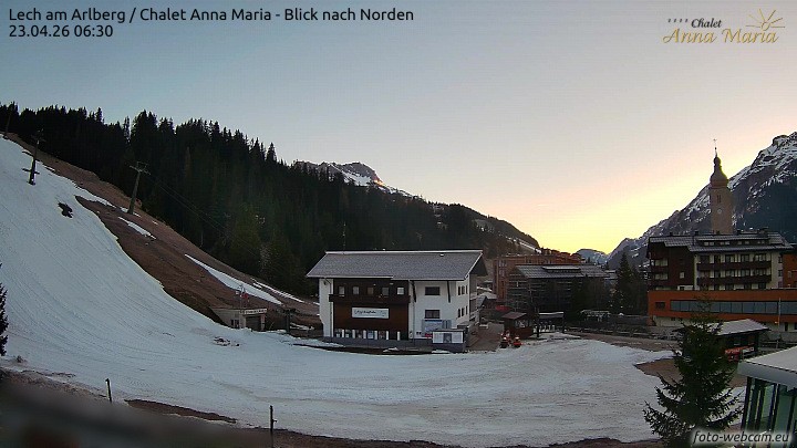 Archived image Webcam Lech (Chalet Anna Maria)