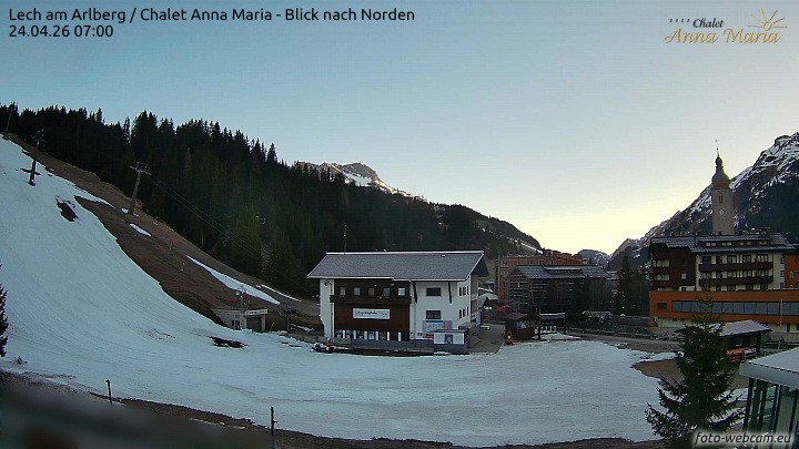 Archiv Foto Webcam Schlegelkopfareal, Lech