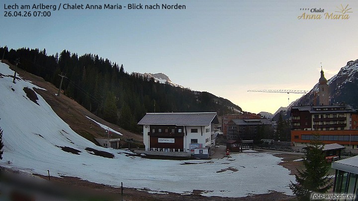 Archiv Foto Webcam Schlegelkopfareal, Lech