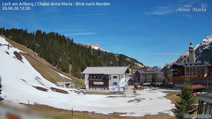 Archiv Foto Webcam Schlegelkopfareal, Lech