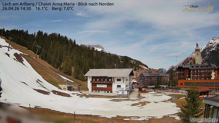 Archiv Foto Webcam Schlegelkopfareal, Lech