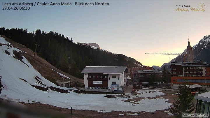 Archiv Foto Webcam Schlegelkopfareal, Lech