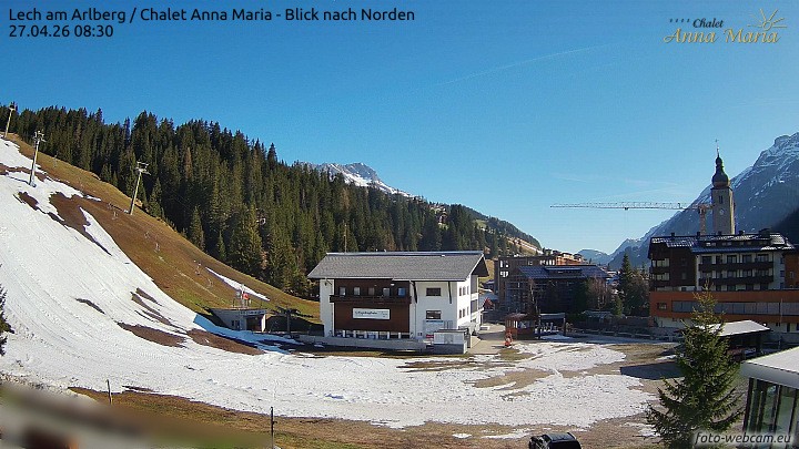 Archiv Foto Webcam Schlegelkopfareal, Lech