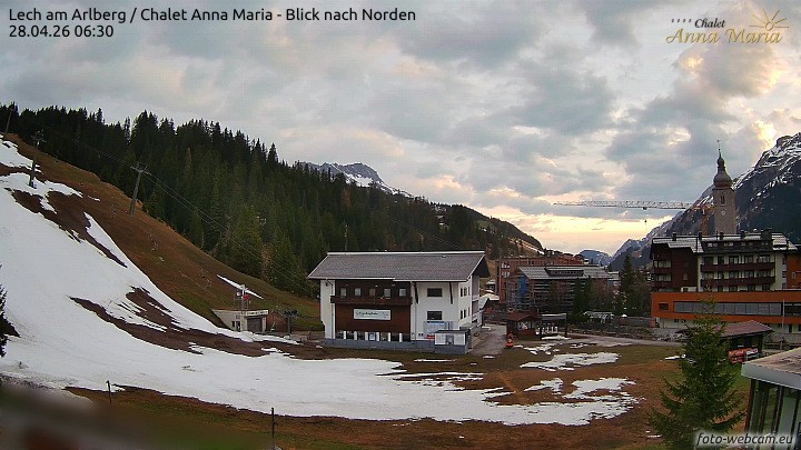Archived image Webcam Lech (Chalet Anna Maria)