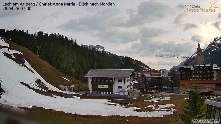 Archived image Webcam Lech (Chalet Anna Maria)