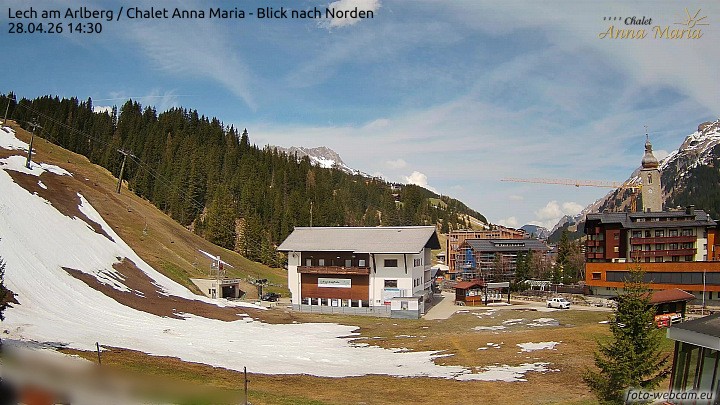Archiv Foto Webcam Schlegelkopfareal, Lech