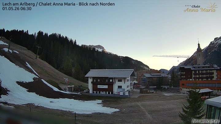 Archived image Webcam Lech (Chalet Anna Maria)