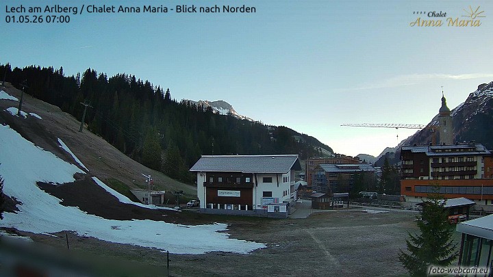 Archived image Webcam Lech (Chalet Anna Maria)