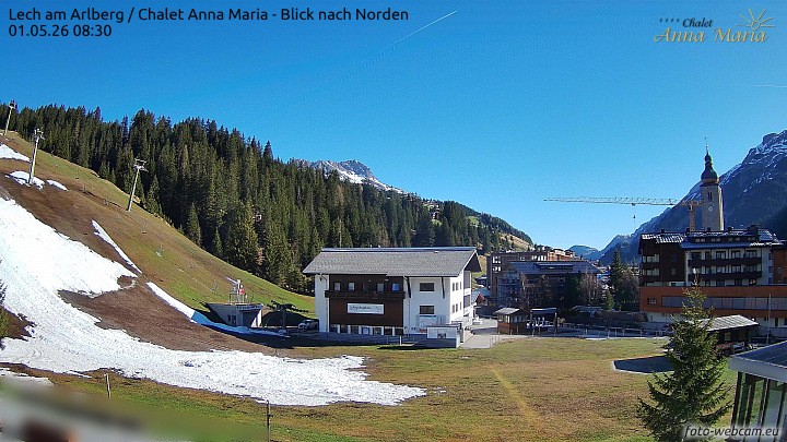 Archived image Webcam Lech (Chalet Anna Maria)