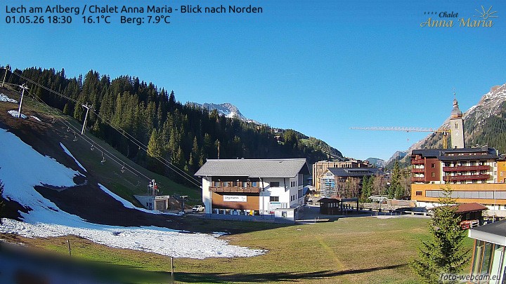 Archiv Foto Webcam Schlegelkopfareal, Lech