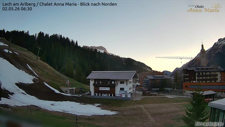 Archived image Webcam Lech (Chalet Anna Maria)