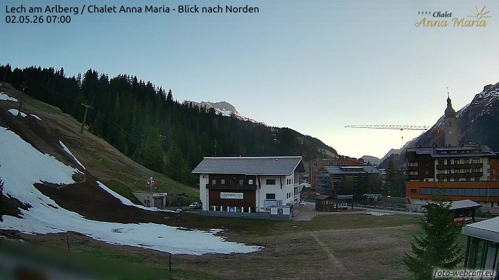 Archived image Webcam Lech (Chalet Anna Maria)