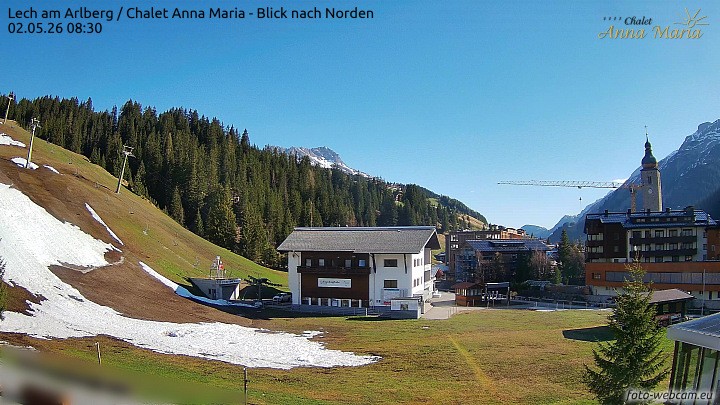 Archived image Webcam Lech (Chalet Anna Maria)