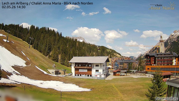Archived image Webcam Lech (Chalet Anna Maria)
