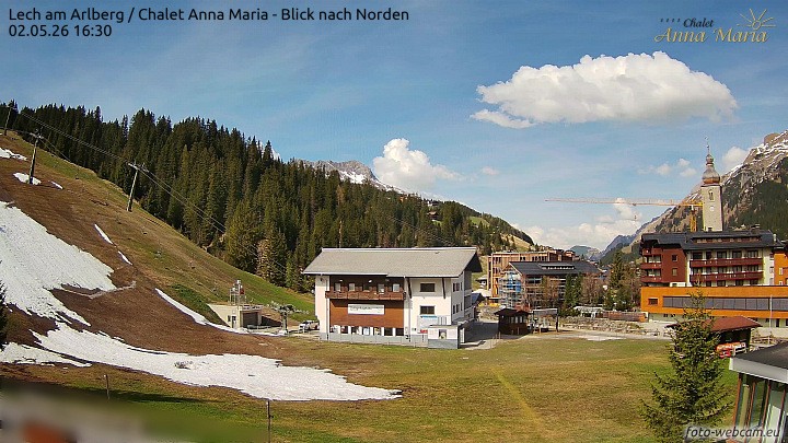 Archived image Webcam Lech (Chalet Anna Maria)