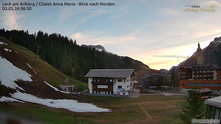Archiv Foto Webcam Schlegelkopfareal, Lech