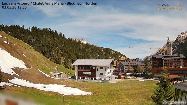 Archiv Foto Webcam Schlegelkopfareal, Lech