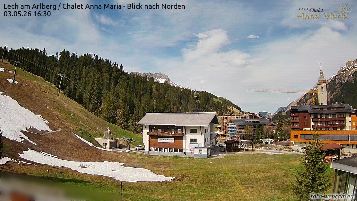Archiv Foto Webcam Schlegelkopfareal, Lech
