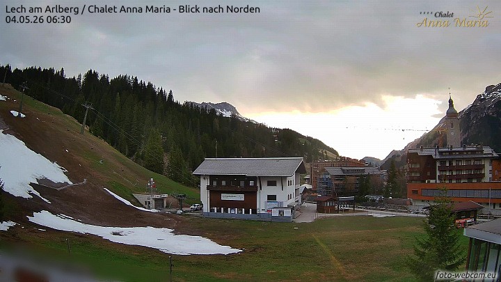 Archived image Webcam Lech (Chalet Anna Maria)