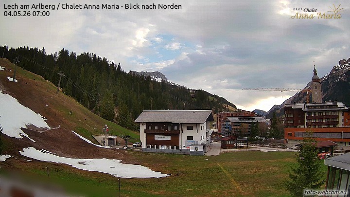 Archived image Webcam Lech (Chalet Anna Maria)