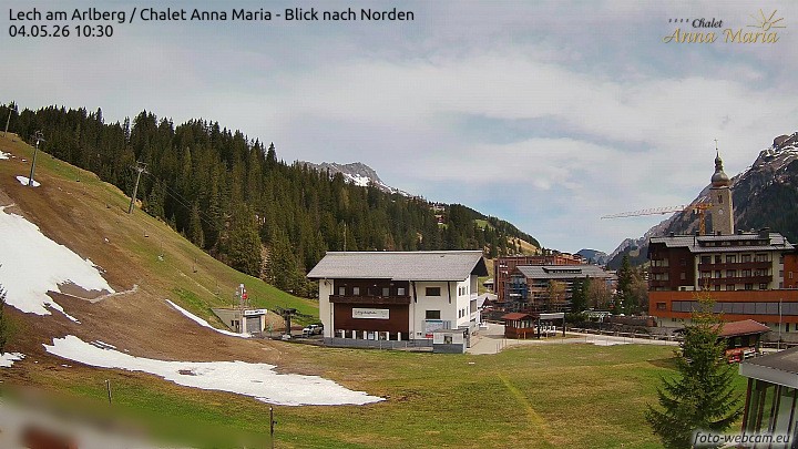 Archived image Webcam Lech (Chalet Anna Maria)