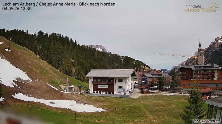 Archived image Webcam Lech (Chalet Anna Maria)