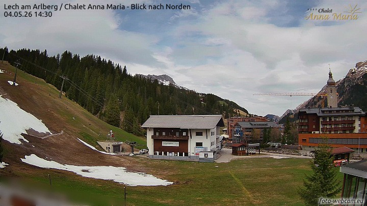 Archived image Webcam Lech (Chalet Anna Maria)