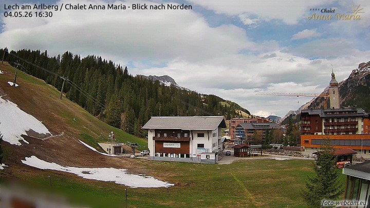Archived image Webcam Lech (Chalet Anna Maria)